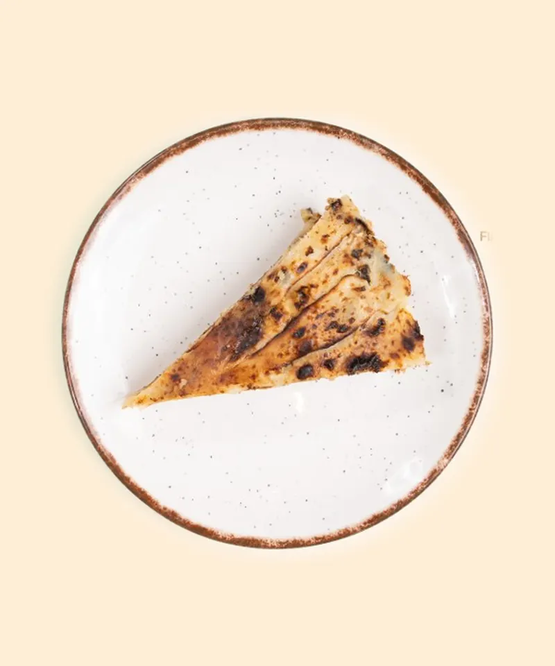 A slice of traditional fli on a plate